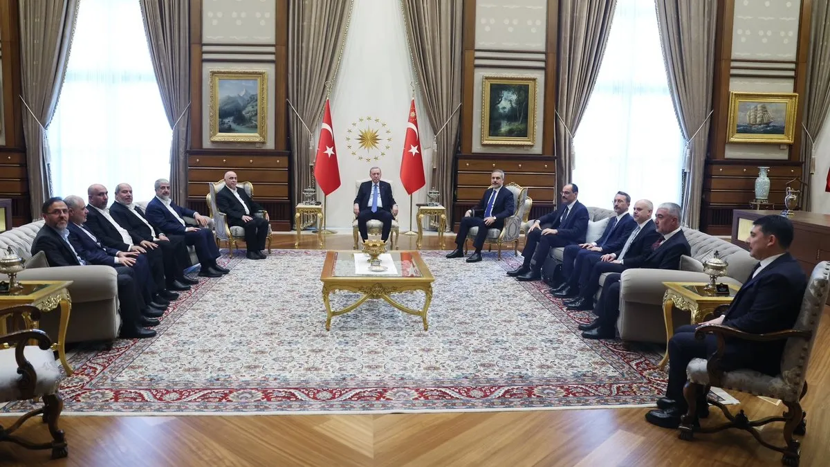 Son dakika: Ateşkes sonrası ilk ziyaret! Başkan Erdoğan Hamas heyetini kabul etti